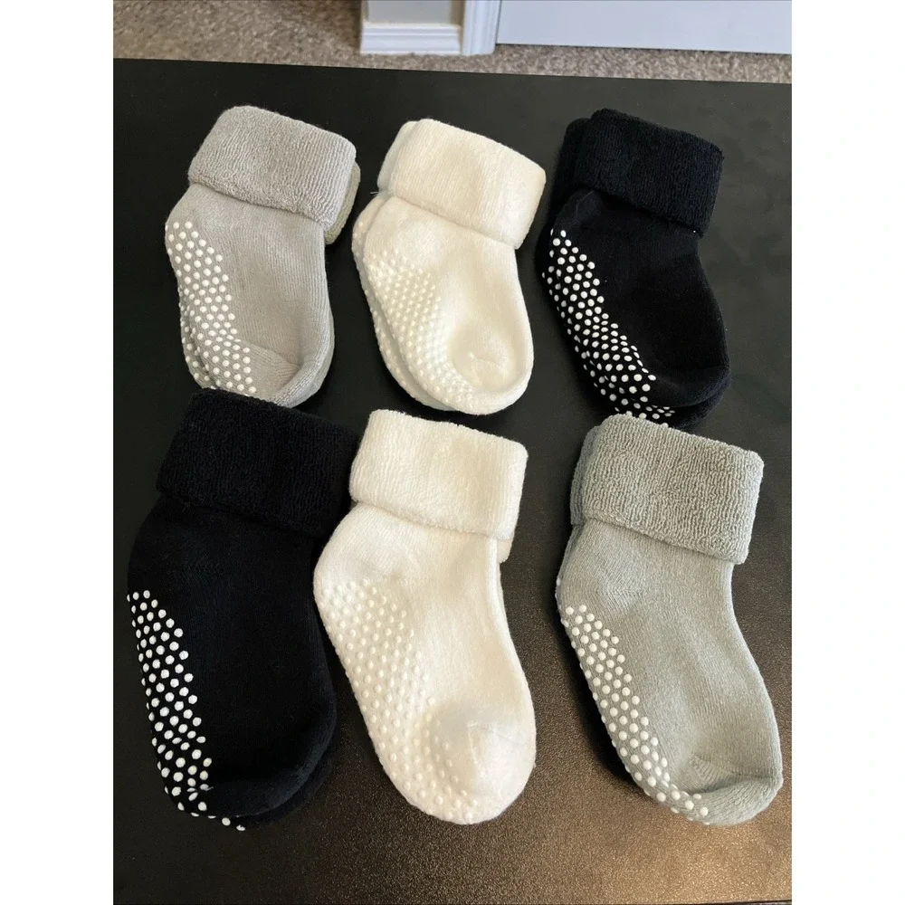Baby Non Slip with Grips Socks Toddler 1-3T 6 Pairs Multicolor non Slip C1194